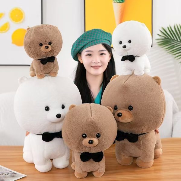 Lifelike Bichon Frise Plush Doll 46*30