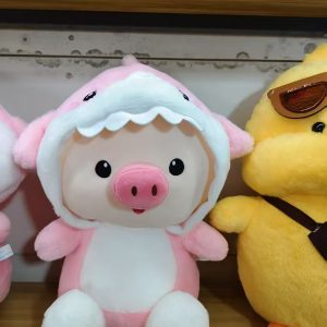 Adorable Shark-to-Pig Transformable Plush Doll 45*30